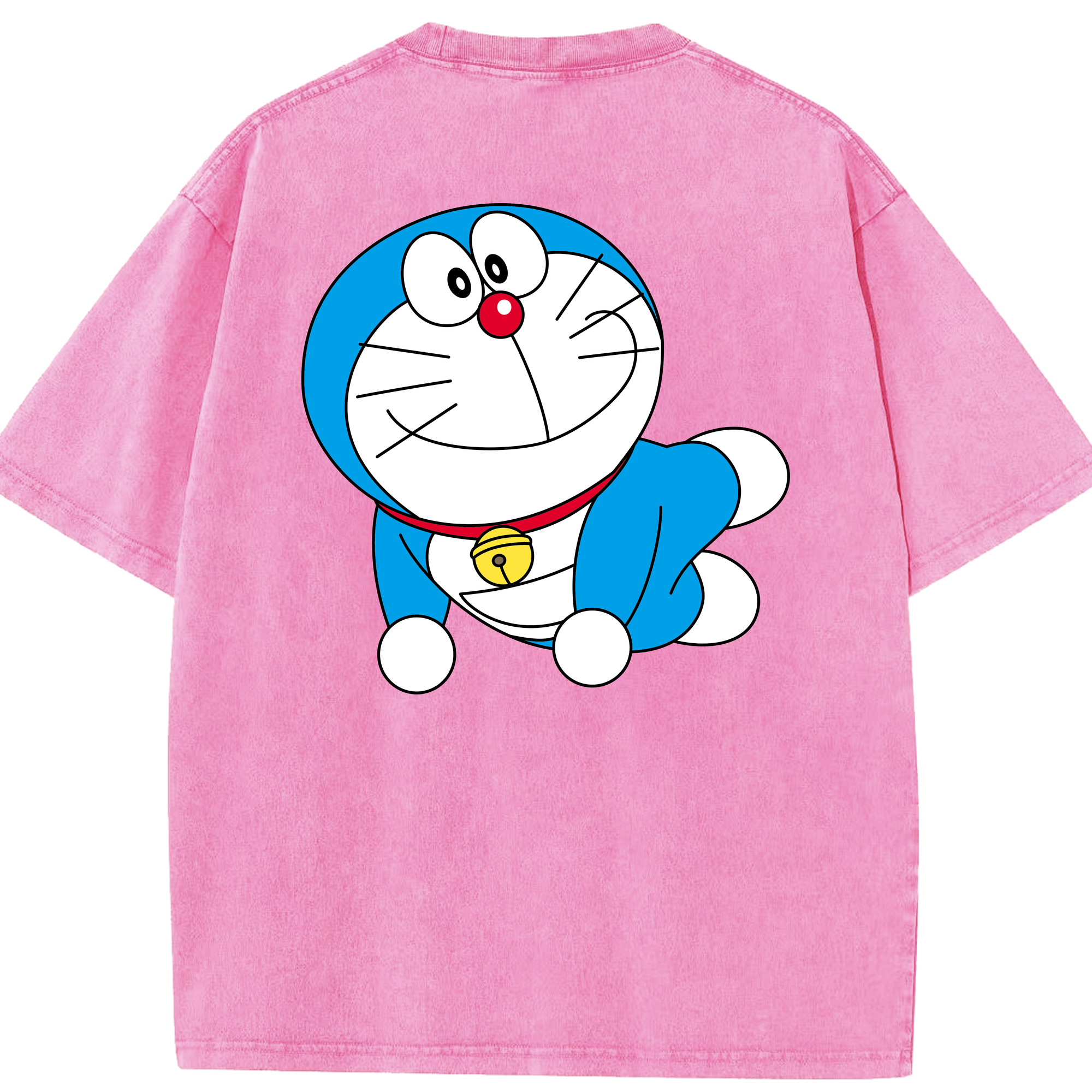 （画像用） ドラえもん Doraemon 綿100% ヴィンテージ風 半袖Tシャツ（背面プリント）